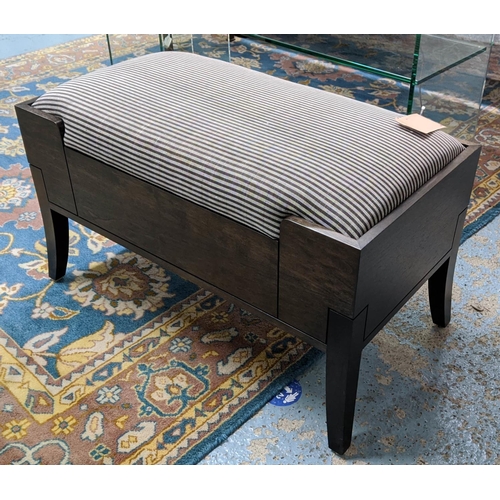 35 - PIANO STOOL, 86cm x 45cm x 52cm, contemporary design, lift up seat encloses storage within.