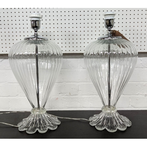 84 - TABLE LAMPS, a pair, 50cm H x 1950's French style. (2)