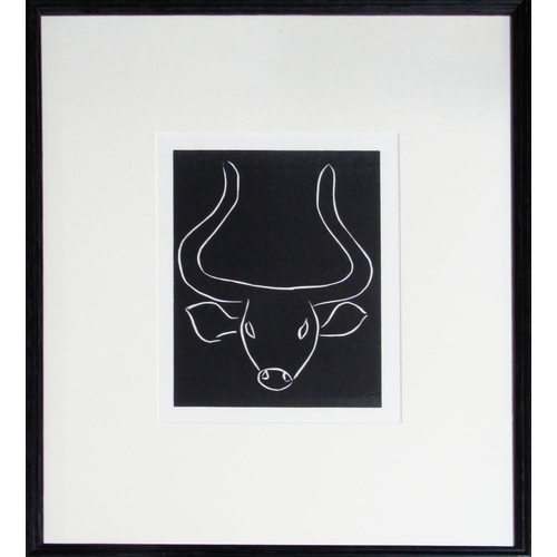 HENRI MATISSE 'Head of Bull', 1981, original linocut, from a...
