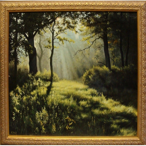 55 - SERGEY LYCHAGIN 'Morning in the Forest', 1996, oil on canvas, signed, dated and titled verso, framed... 