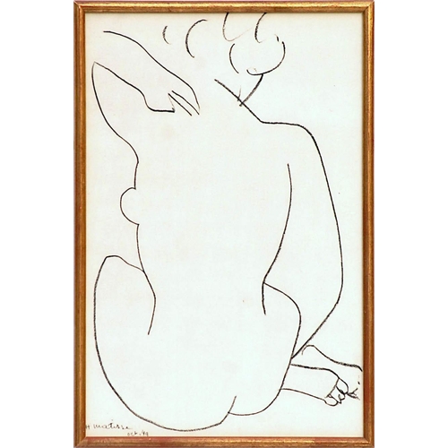 62 - HENRI MATISSE 'Nude', heliogravure, signed and dated in the plate, suite: The last Works of Matisse,... 