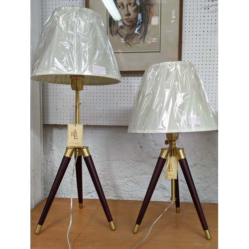 LAUREN RALPH LAUREN HOME TRIPOD TABLE LAMPS, a pair, 86cm H,... Barnebys