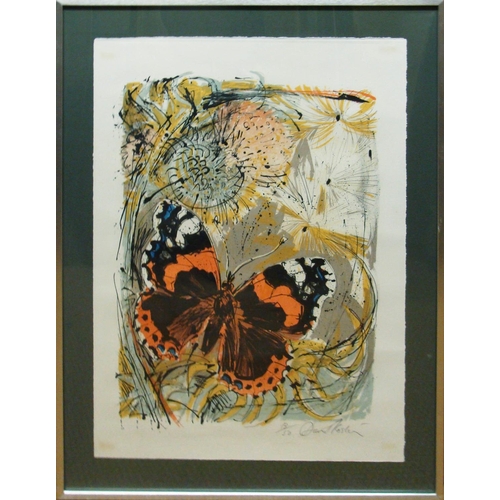75 - DAVID KOSTER (Contemporary British) 'Butterfly', colour screenprint, signed, limited edition 13/50, ... 