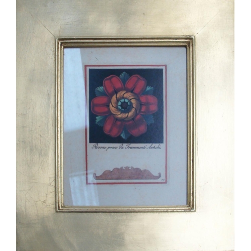 58 - ROSES DESIGNS, a set of six colour prints, 38cm x 33cm overall each, in matching gilt frames. (6)