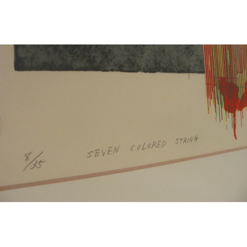 65 - SHIGERU TANIGUCHI (Japanese, b.1948) 'Seven Colored String', 1982, silkscreen print, signed, titled,... 
