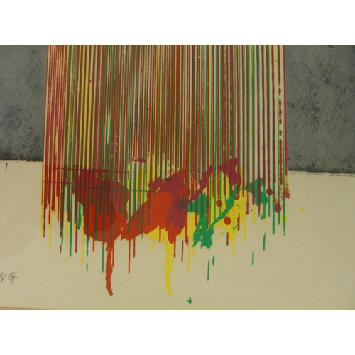 65 - SHIGERU TANIGUCHI (Japanese, b.1948) 'Seven Colored String', 1982, silkscreen print, signed, titled,... 