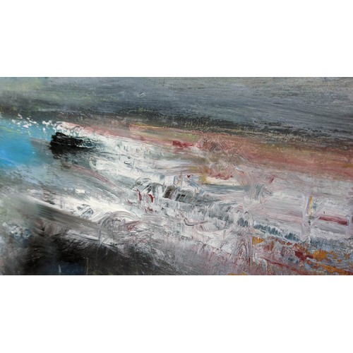 64 - NIGEL KINGSTON 'Seascape', oil on canvas, signed lower right, 120cm x 100cm.