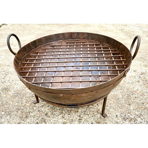 INDIAN KADAI FIRE PIT, 47cm high, 64cm wide, 60cm diameter, Barnebys