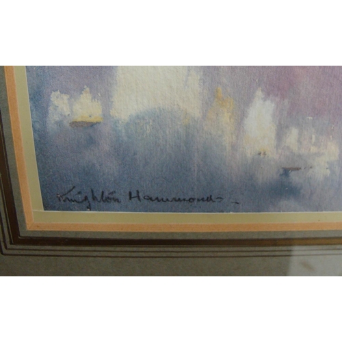 84 - ARTHUR HENRY KNIGHTON-HAMMOND (British, 1876-1970) 'Misty Coastline', watercolour, signed lower left... 
