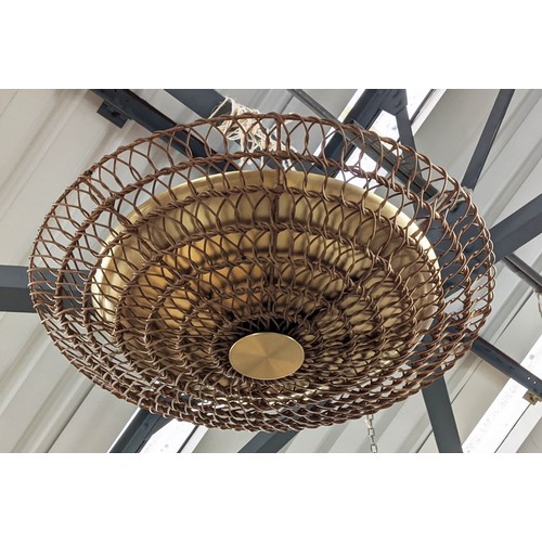 CHARLES LOOMIS INC CEILING PENDANT LIGHTS, a set of two, 87c... Barnebys