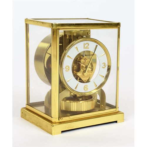 28 - ATMOS CLOCK, mid 20th century, Jaeger Lecoultre, pendulum perpetual movement, in rectangular brass a... 