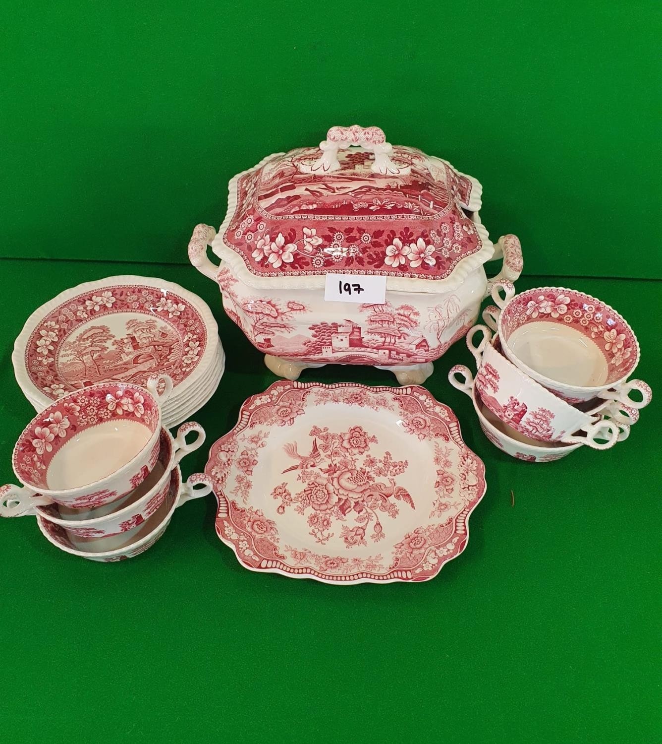 Spode soup tureen and bowls