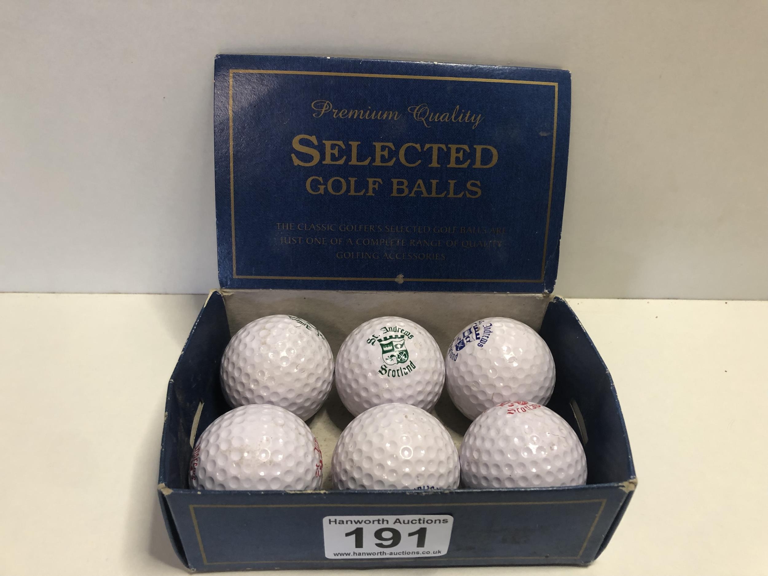 X6 vintage golf balls from St Andrews