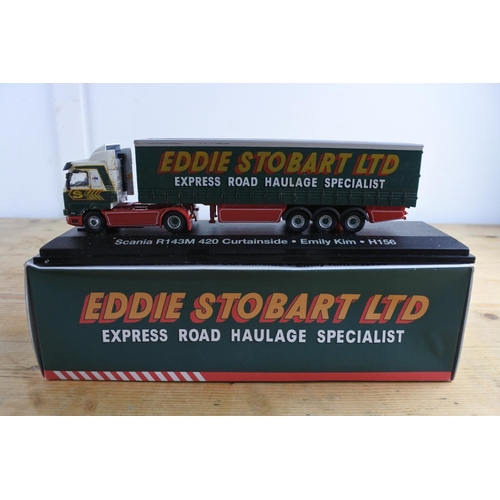 237 - A boxed Eddie Stobart - Scania 143M - Short curtainside - script lettering (Classic) - Trailer No T1... 