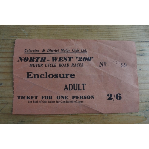 243 - A vintage North West 200 ticket.