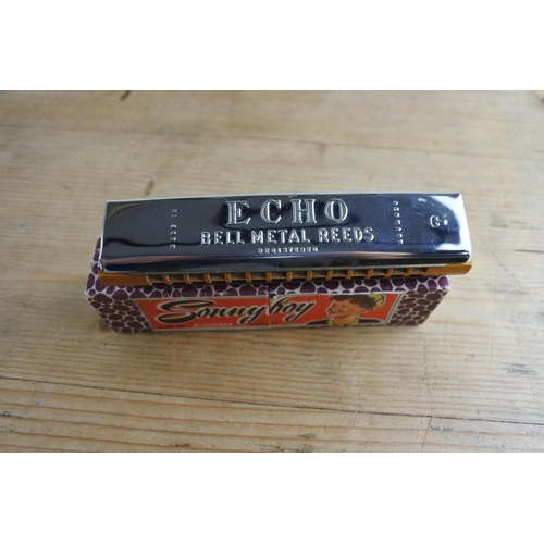 244 - A vintage Horner Sonny Boy harmonica in the key of C in perfect tune and working order in original b... 