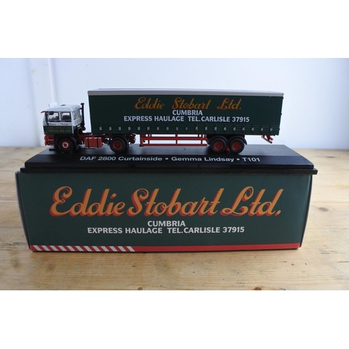 256 - A boxed Eddie Stobart - DAF 2800 - Curtainside (Express Haulage) trailer No T101 - 'Gemma Lindsay'.