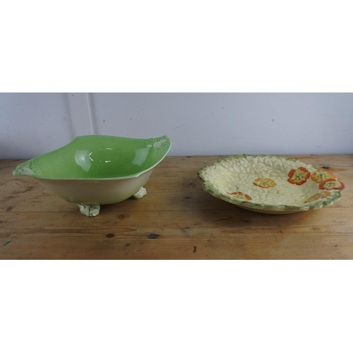 290 - A vintage Royal Winton footed bowl with a decorative plate.