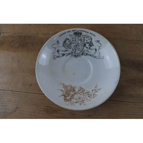 298 - An early commemorative saucer by The Foley China RD290929.