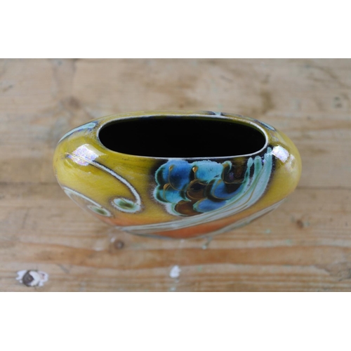 299 - A stunning hand painted decorative vessel, signed Anita Harris.