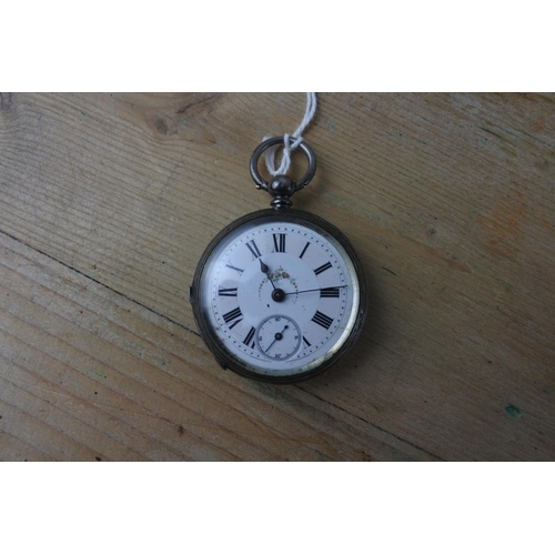 317 - An antique sterling silver ladies pocket watch