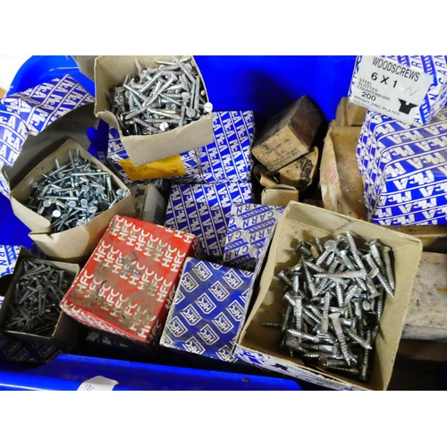 125 - A large assortment of various boxed screws etc.