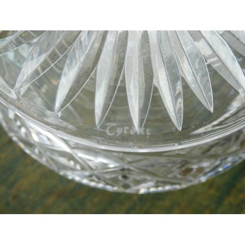 129 - A stunning Tyrone crystal footed bowl and a Waterford crystal fruit bowl.