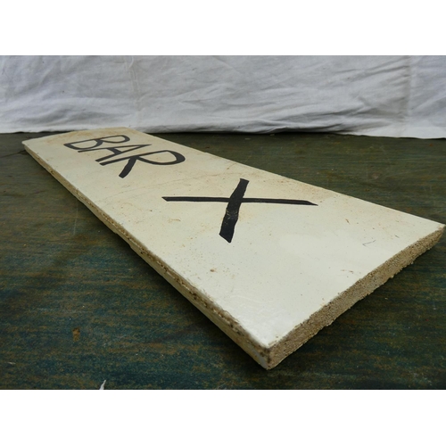 143 - A vintage hand painted wooden sign 'Bar X'