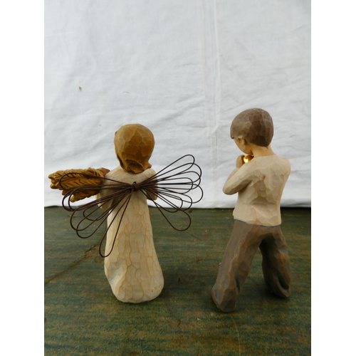 145 - Two Willow Tree figurines.