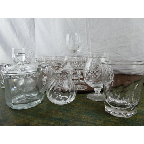148 - A large collection of glassware.