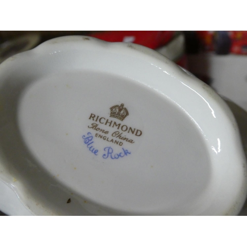 153 - A large Richmond 'Blue Rock' bone china dinner service.