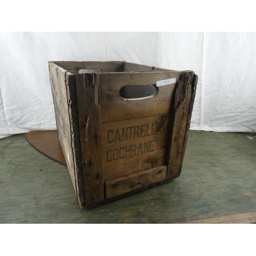 177 - A vintage wooden C&C bottle crate.