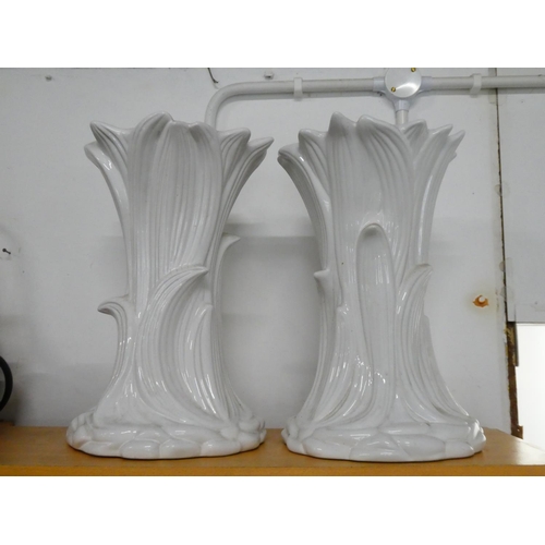 26 - A pair of large ceramic vases. (Measuring 42cm)