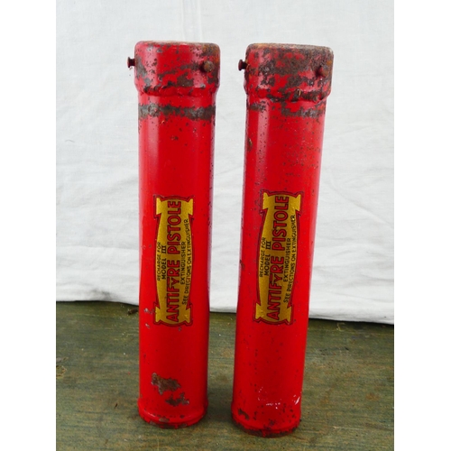 45 - Two unusual vintage Antifyre Pistole fire extingushers.