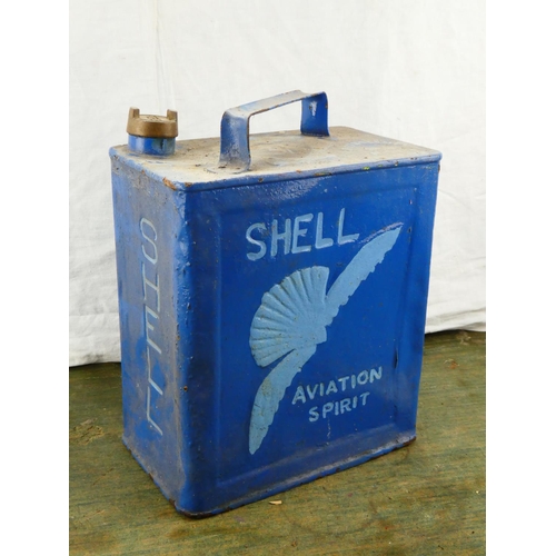 46 - A vintage Shell 'Aviation Spirit' fuel can.