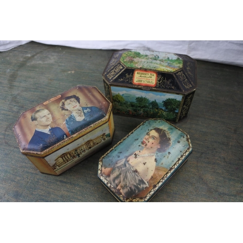 7 - Four vintage advertising collectors tins.