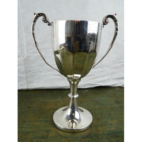 91 - A silver plated N.I.W.A.A.A. presentation cup.