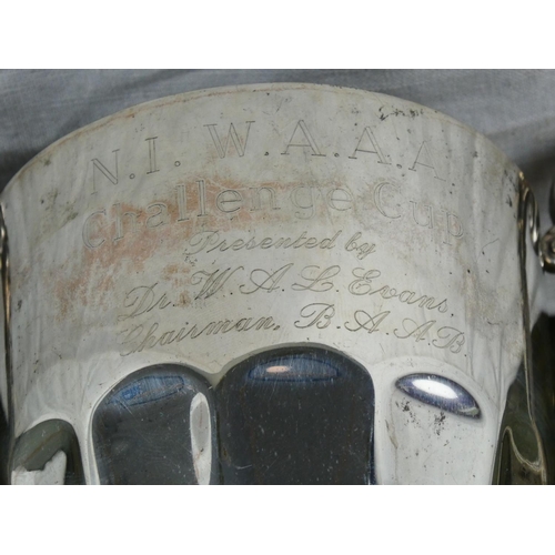 91 - A silver plated N.I.W.A.A.A. presentation cup.