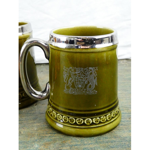 95 - A collection of four Staffordshire 'Lord Nelson' tankards.