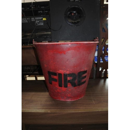 388 - A metal Fire bucket.