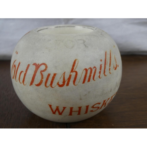 492 - A stunning antique Old Bushmills Whiskey bar top advertising match striker, produced by Shelley.