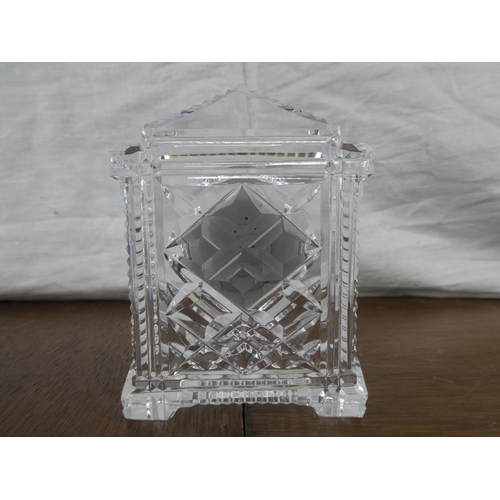 498 - A Waterford Crystal clock.