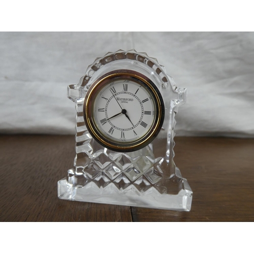 502 - A Waterford Crystal clock.