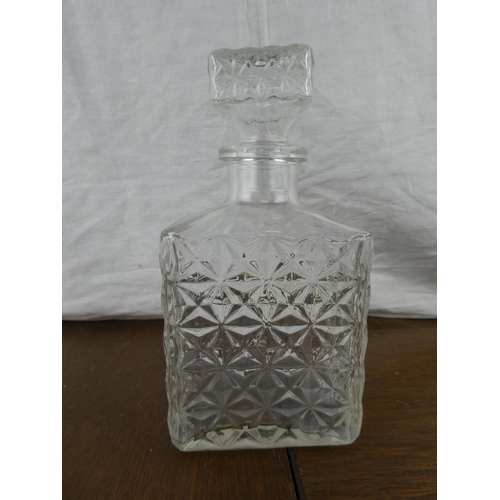 536 - A vintage glass decanter.