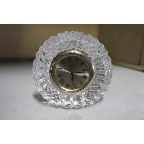 544 - A Tyrone Crystal clock.