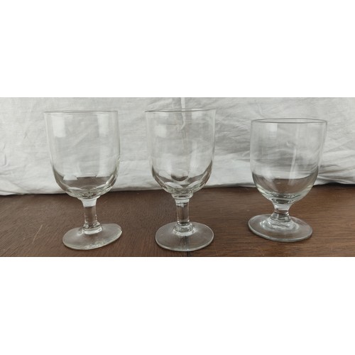 181 - A collection of 3 stunning antique Georgian Rummer glasses.