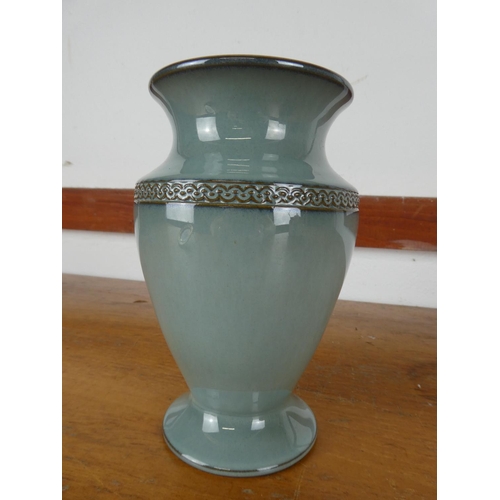 10 - A stunning Denby vase, measuring 18cm tall.
