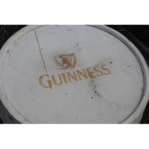 101 - A large wooden Guinness barrel, measuring 90cms in height