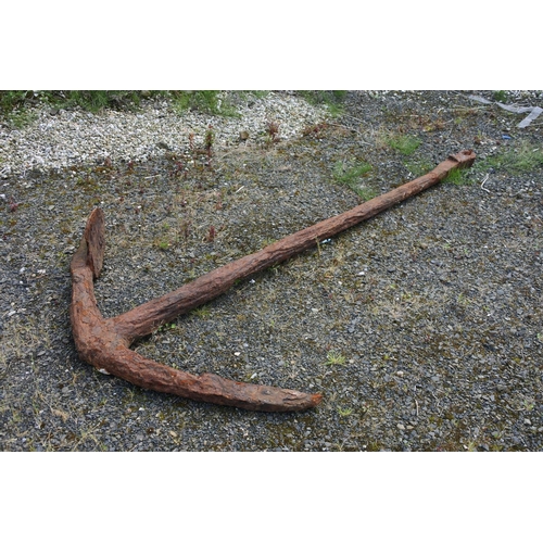157 - A stunning early 1800s Navy Ships Anchor, measuring 147cm(W) x 290cm(L) roughly.