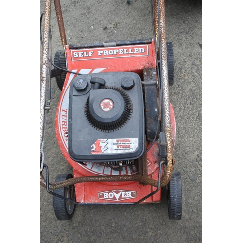 43 - A Rover self propelled gasoline lawnmower.